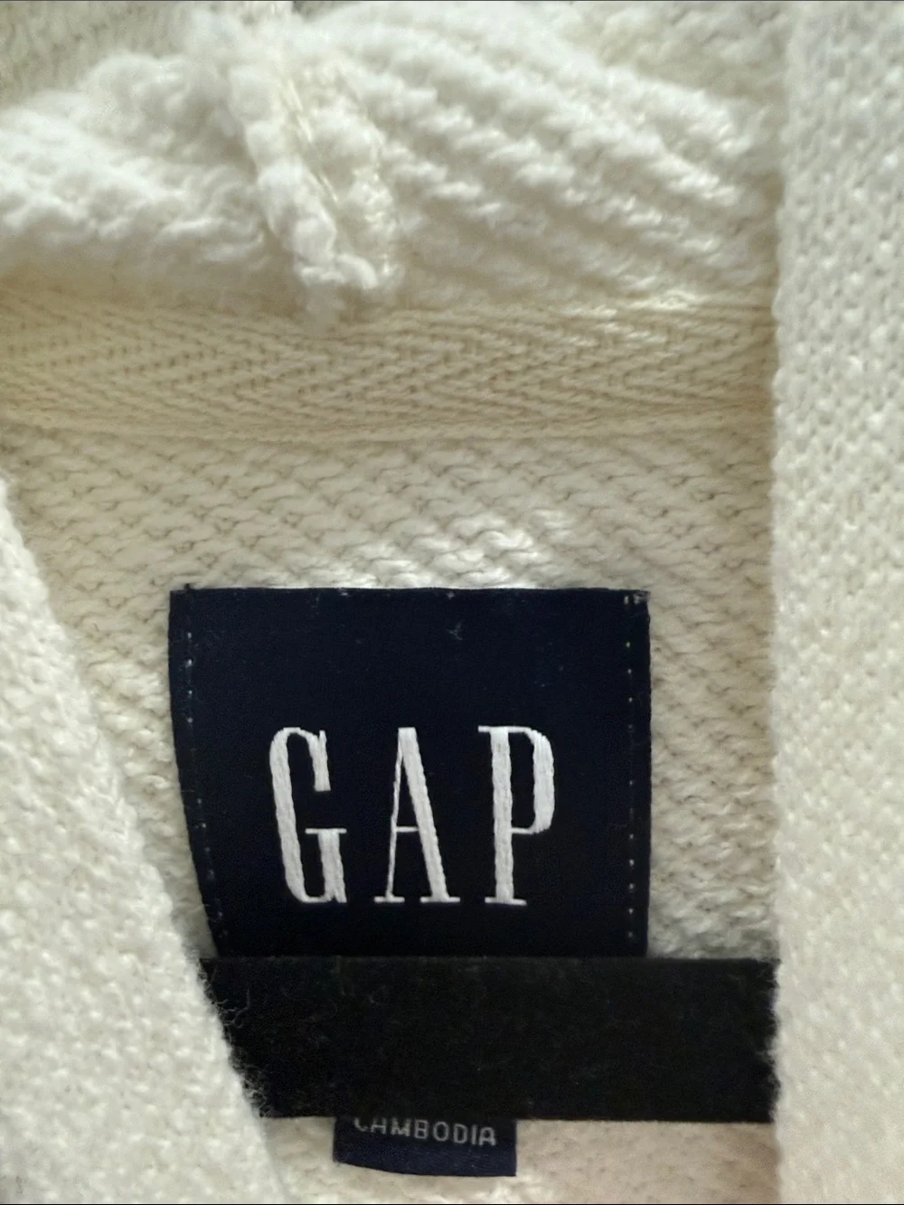 GAP Cream Crewneck Hooded Sweater Size Medium